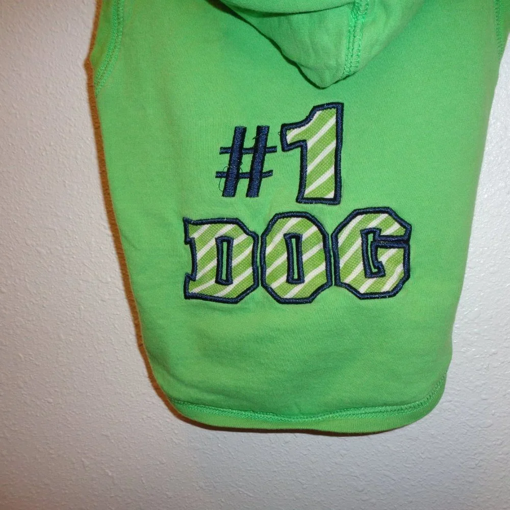 Martha Stewart Pets Green #1 Dog Hoodie Size Medium
